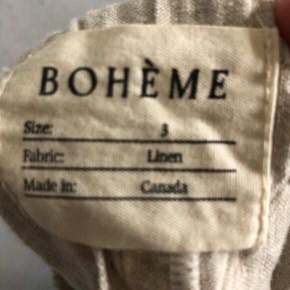 Boheme 3 Skirt Womens 10 US Beige Linen Lagenlook Boho Minimalist Airy Beach - Picture 7 of 16